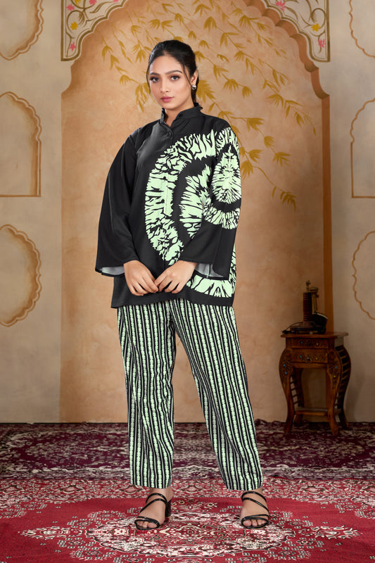 Designer Printed Reyon Cord Set