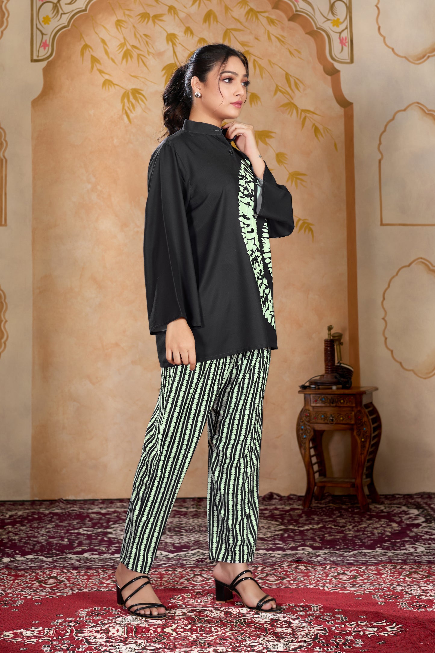 Designer Printed Reyon Cord Set