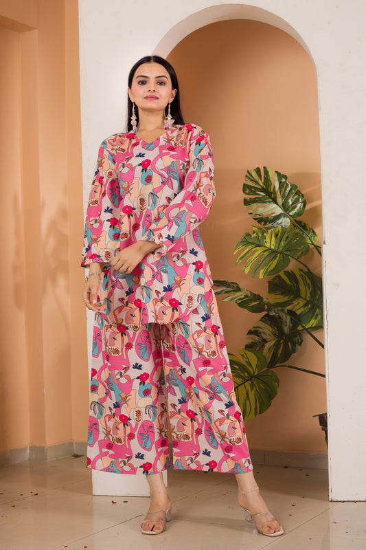 Eligent Linen Pink Co-Ord Set