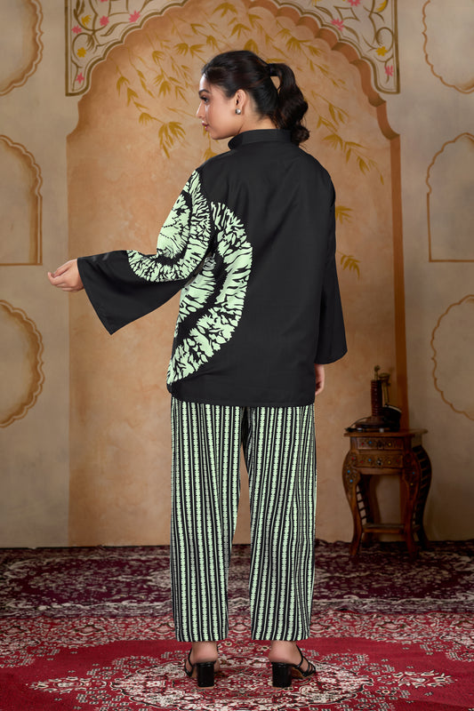 Designer Printed Reyon Cord Set