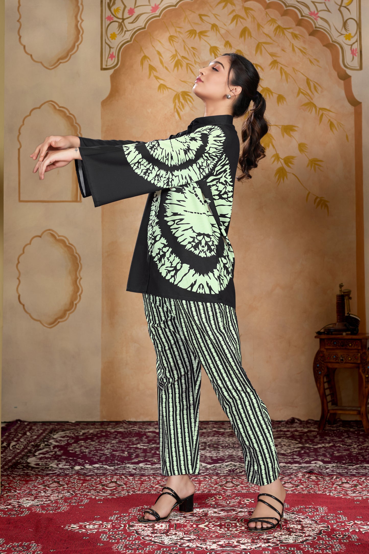 Designer Printed Reyon Cord Set