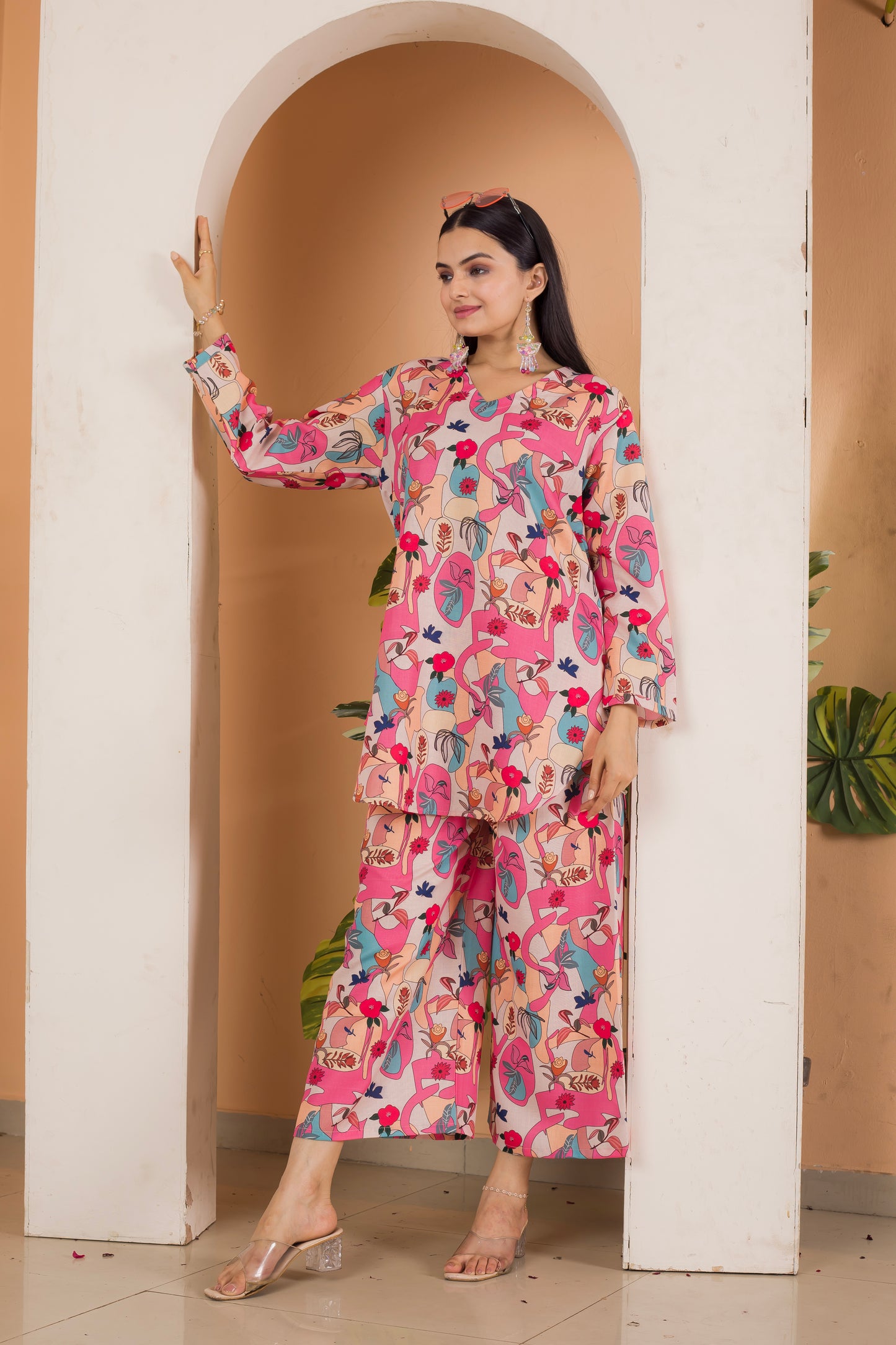 Eligent Linen Pink Co-Ord Set